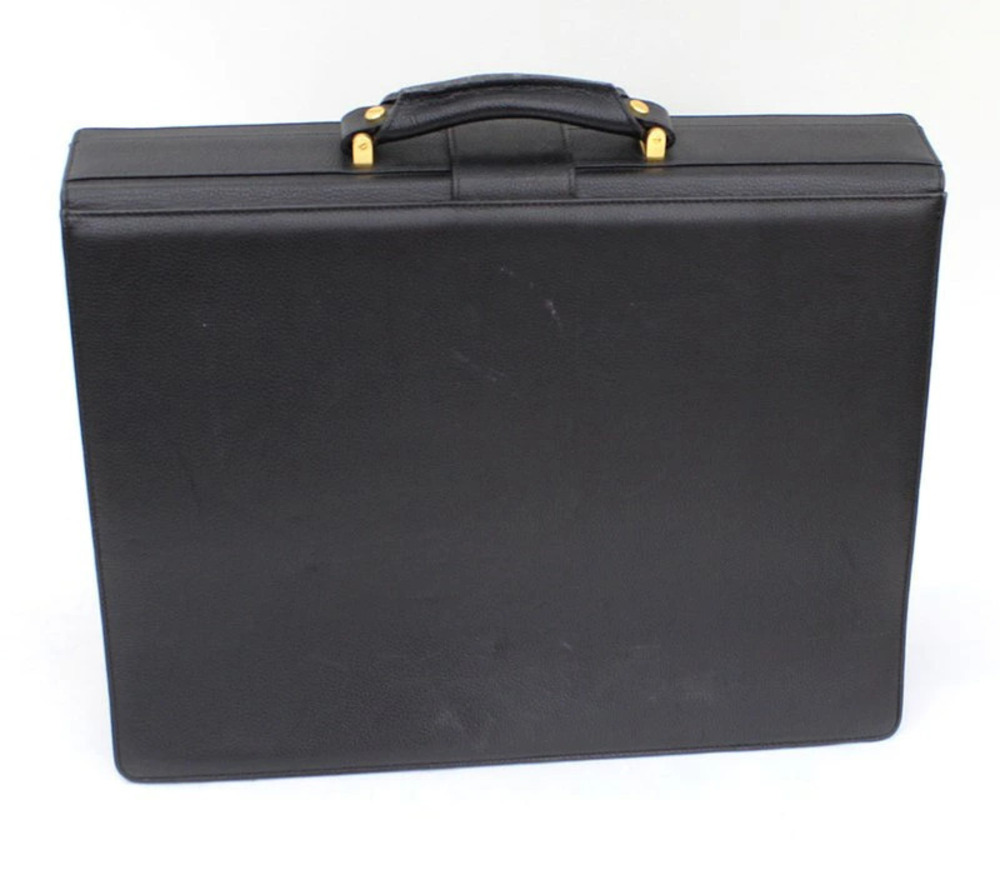 VERSACEVersace Leather Business Bag Briefcase Black